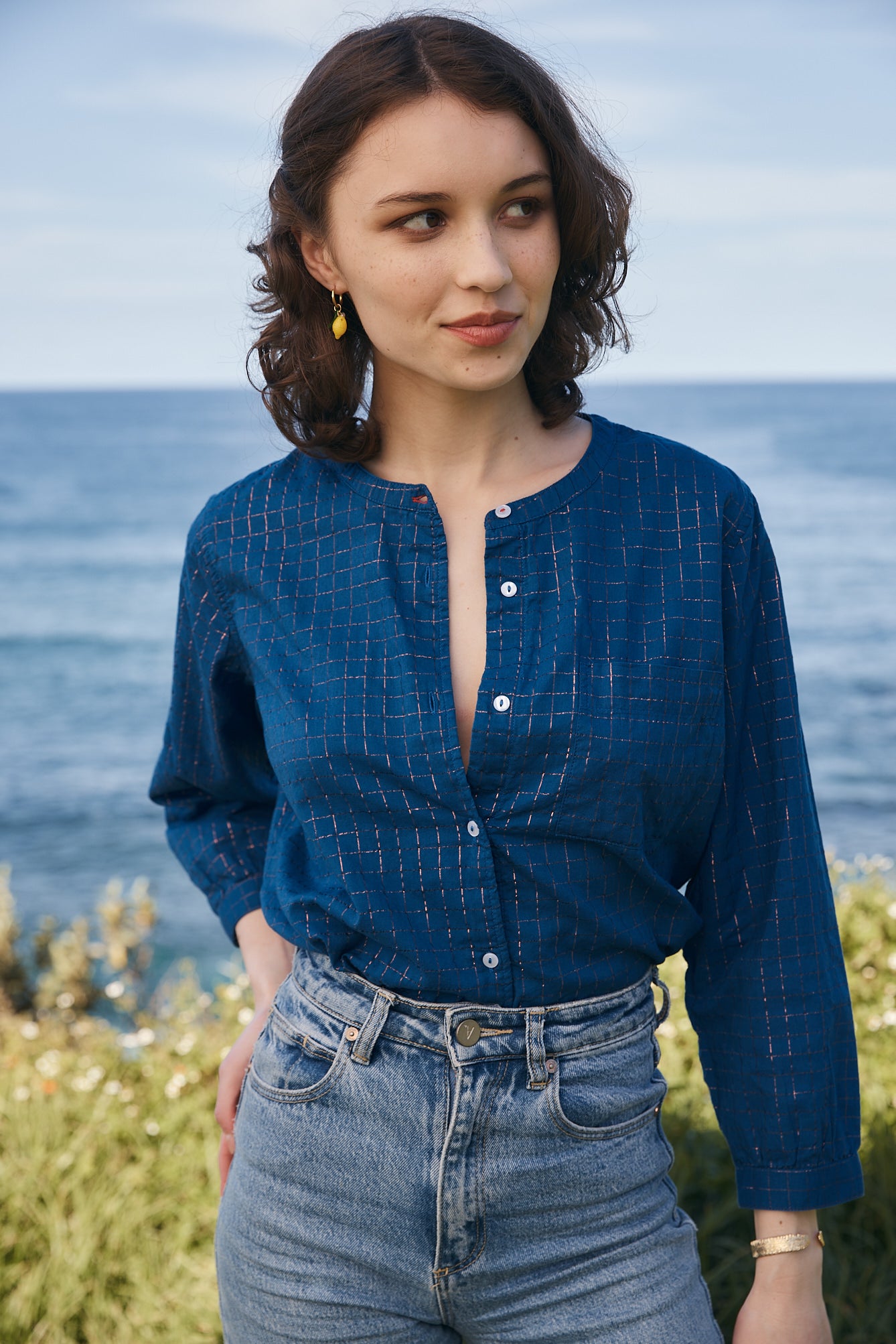 Bella blouse blue