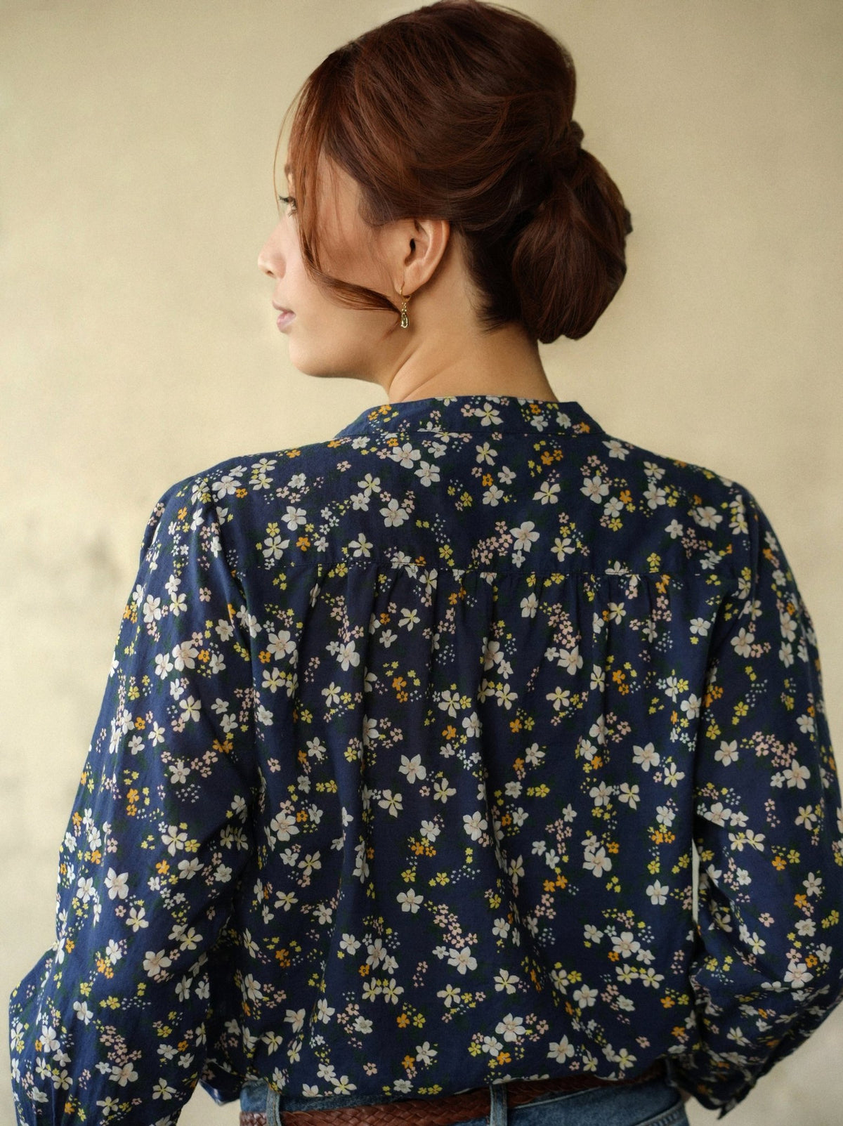 Amy Floral Navy - Blouse - Marie Louise de Monterey
