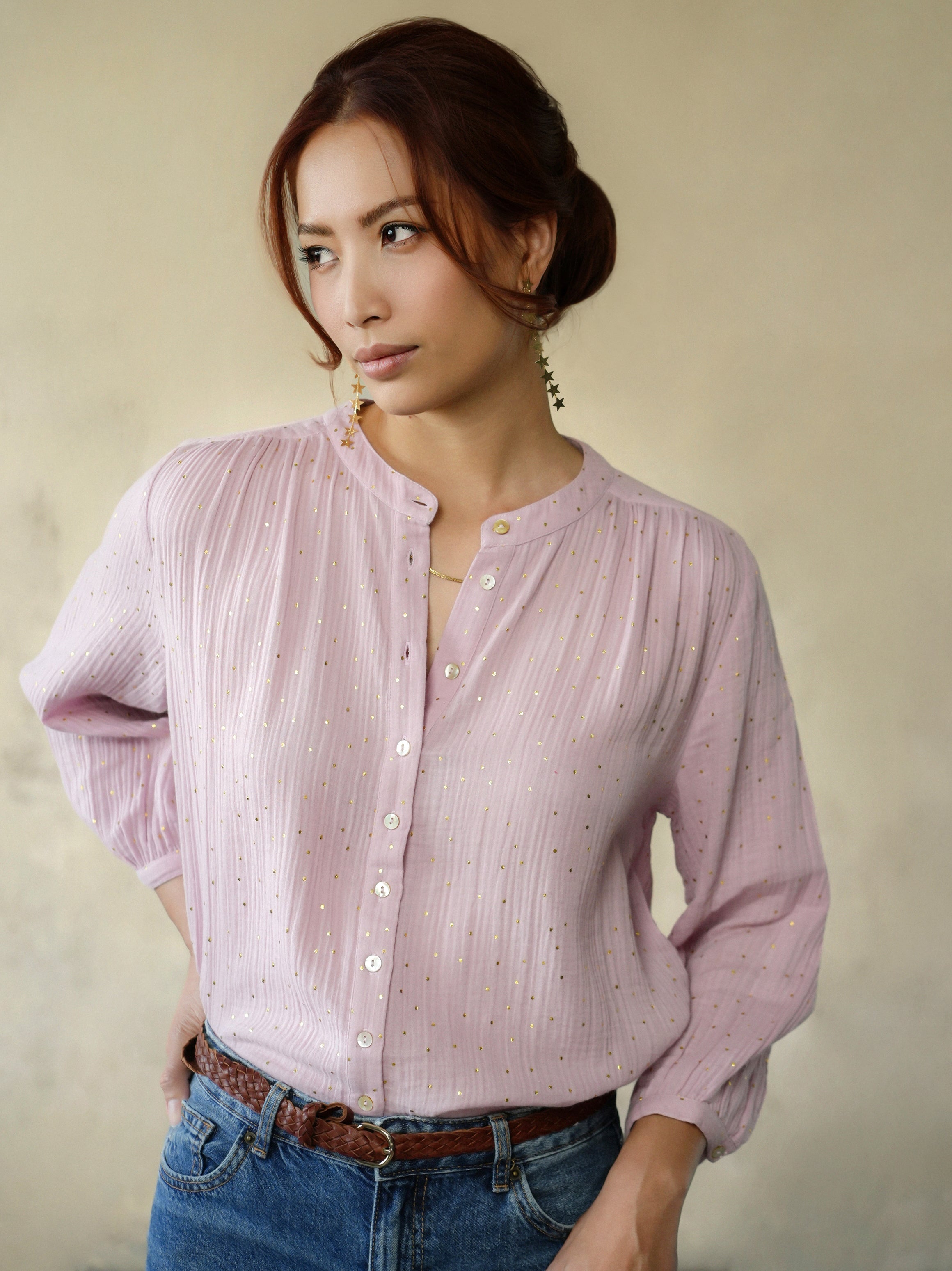 Ines Gold Dots Rose