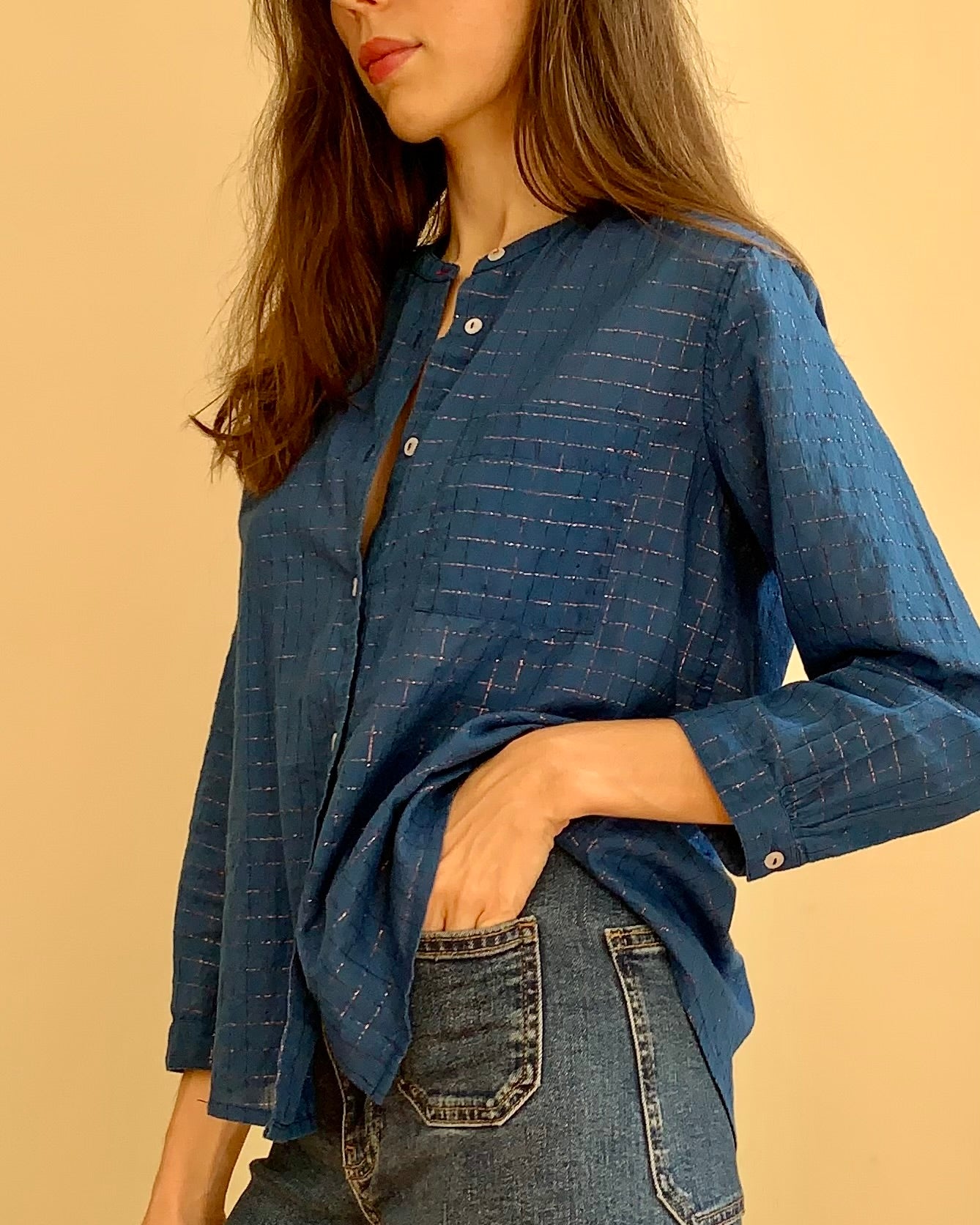 Bella blouse blue