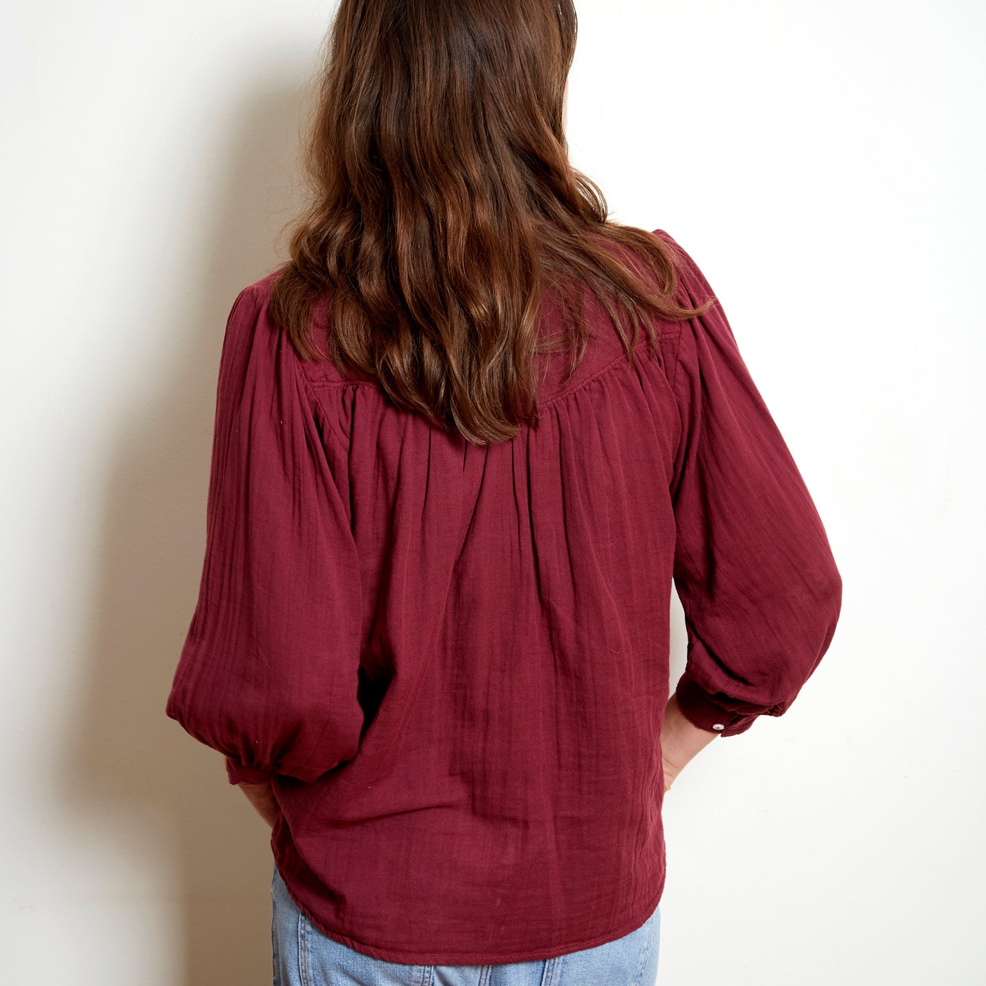 Marais blouse burgundy