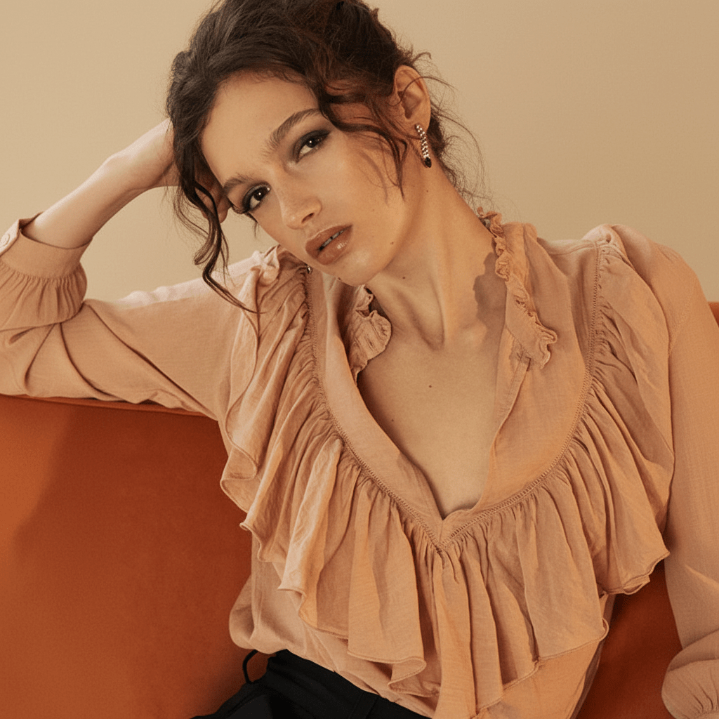 Cabaret Blouse toffee - Blouse - Marie Louise de Monterey
