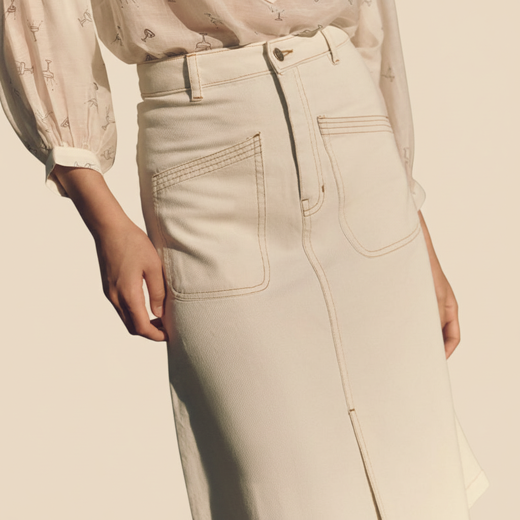 Ondine Skirt Ecru/Tan - Edited 1