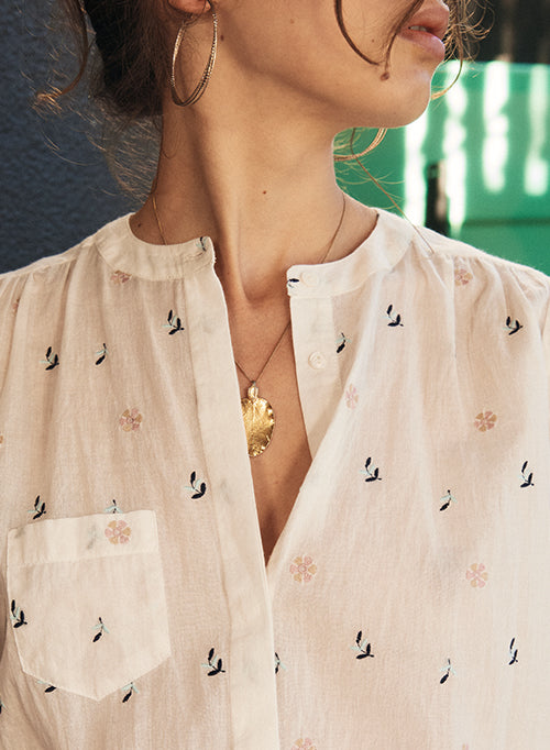 Ami Blouse - embroidered flowers