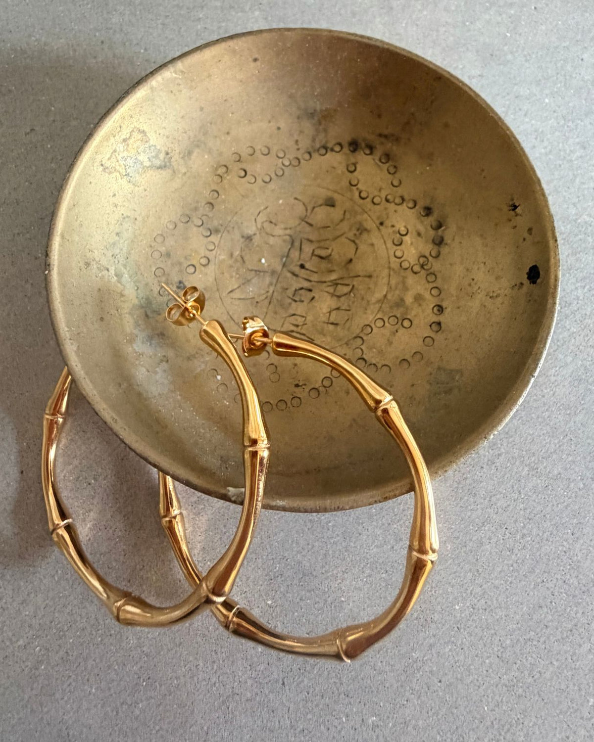 Bamboo Hoop Earrings