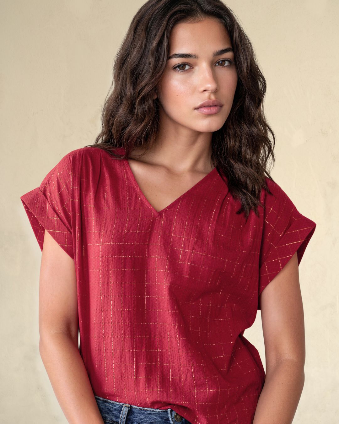 Boxie Blouse Red [PRE-ORDER] - Blouse - Marie Louise de Monterey