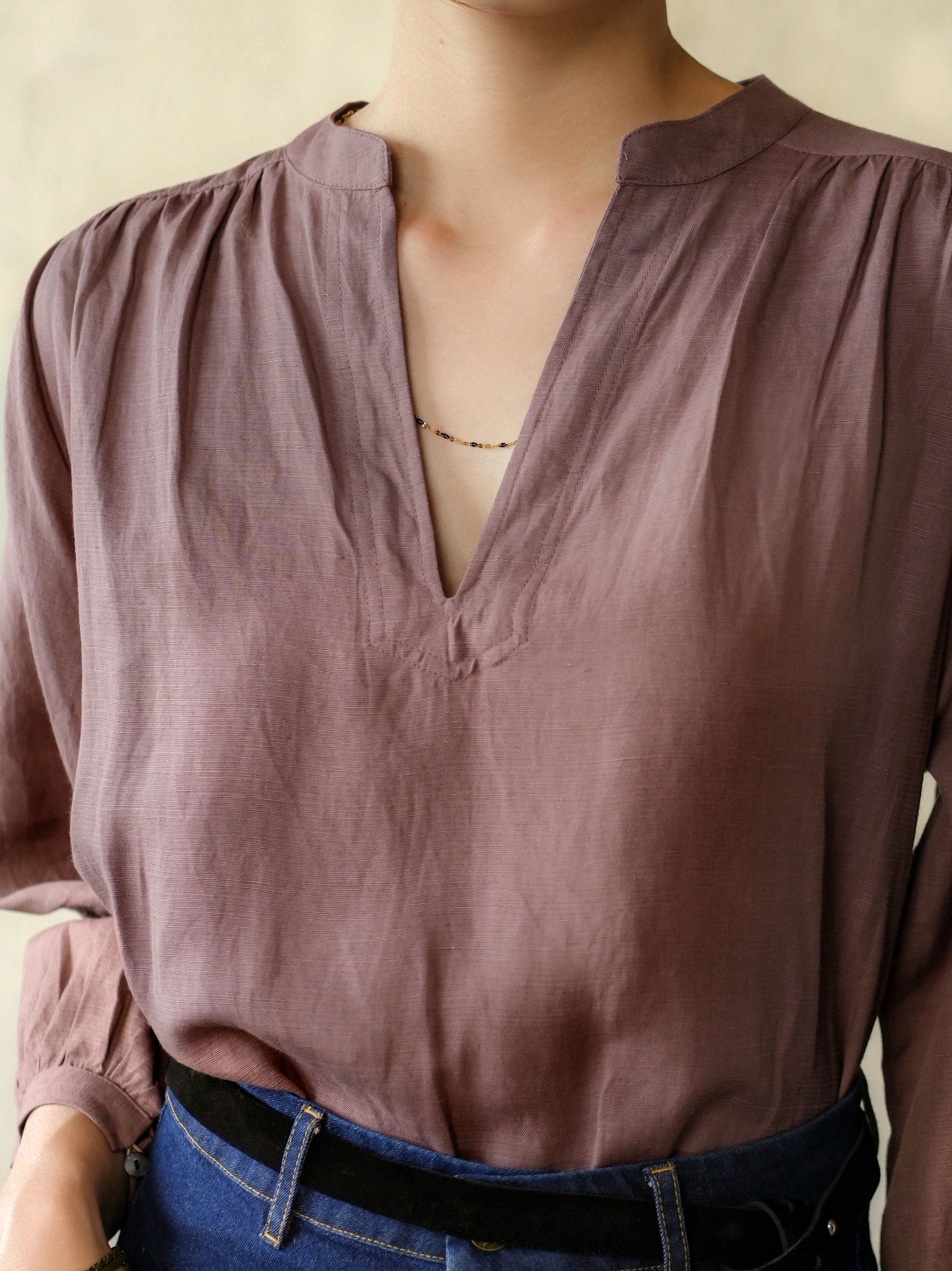 Chocolate Yuni Blouse