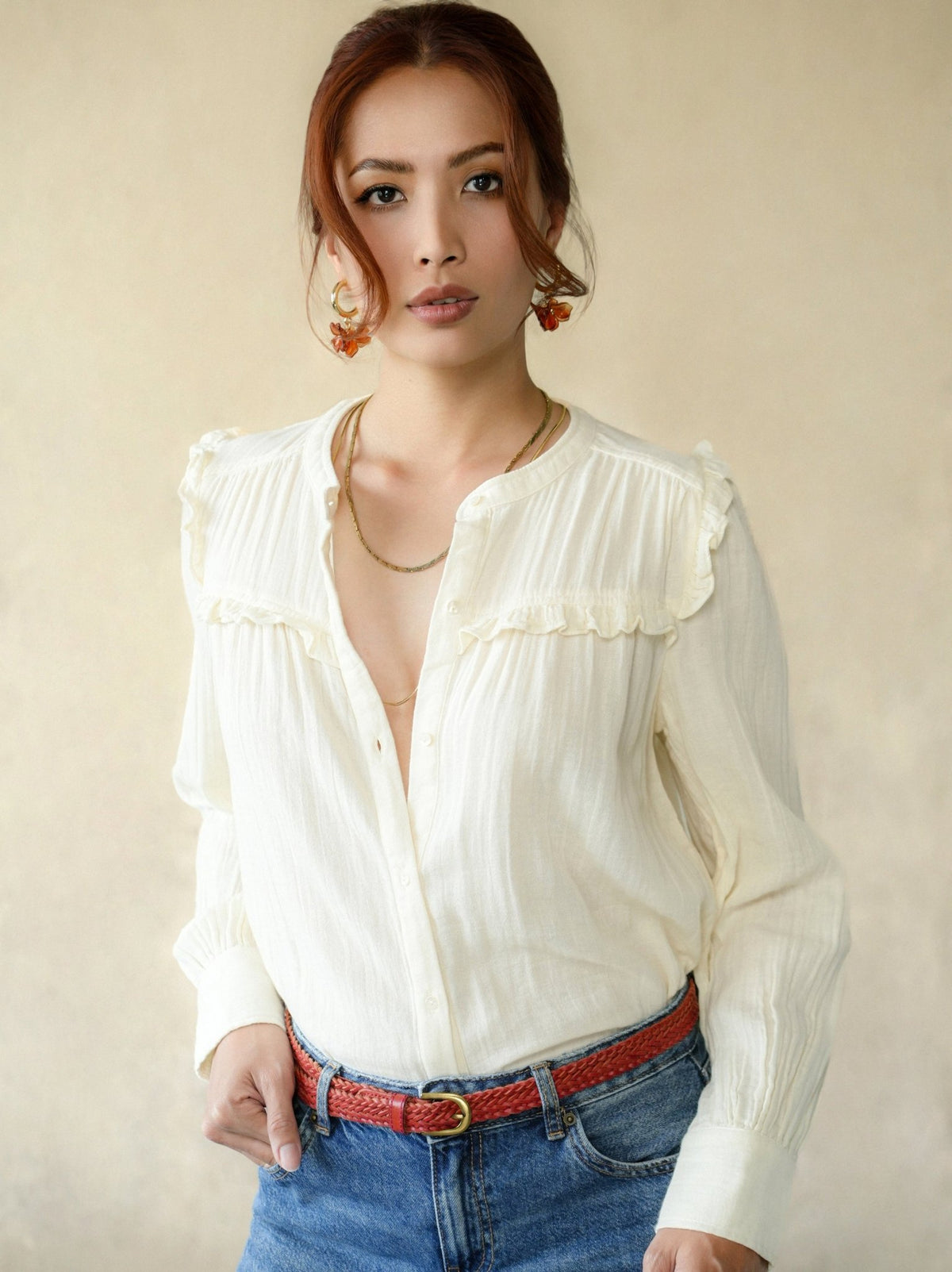 Isabella Blouse - Ecru