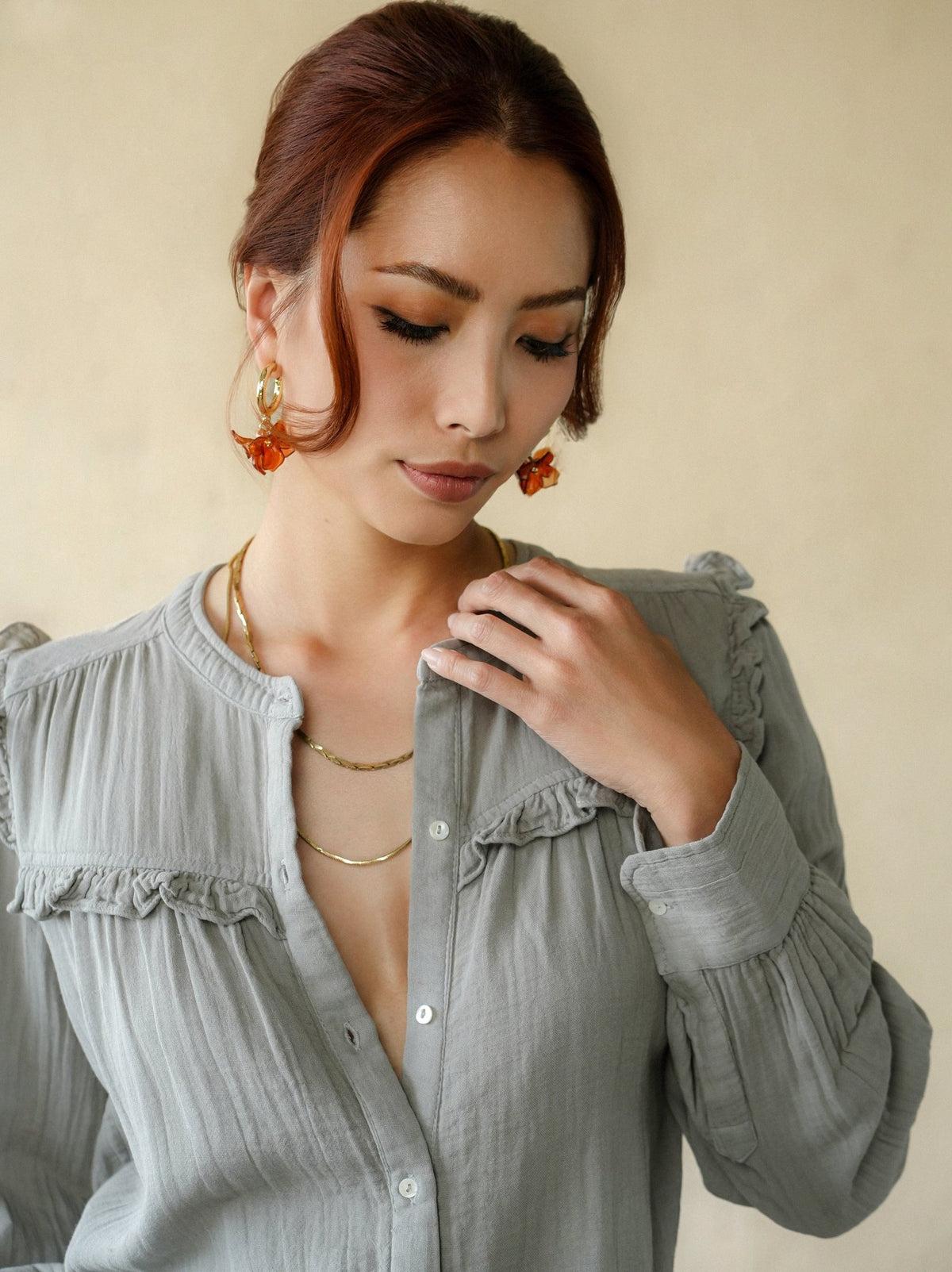 Isabella Blouse - Grey