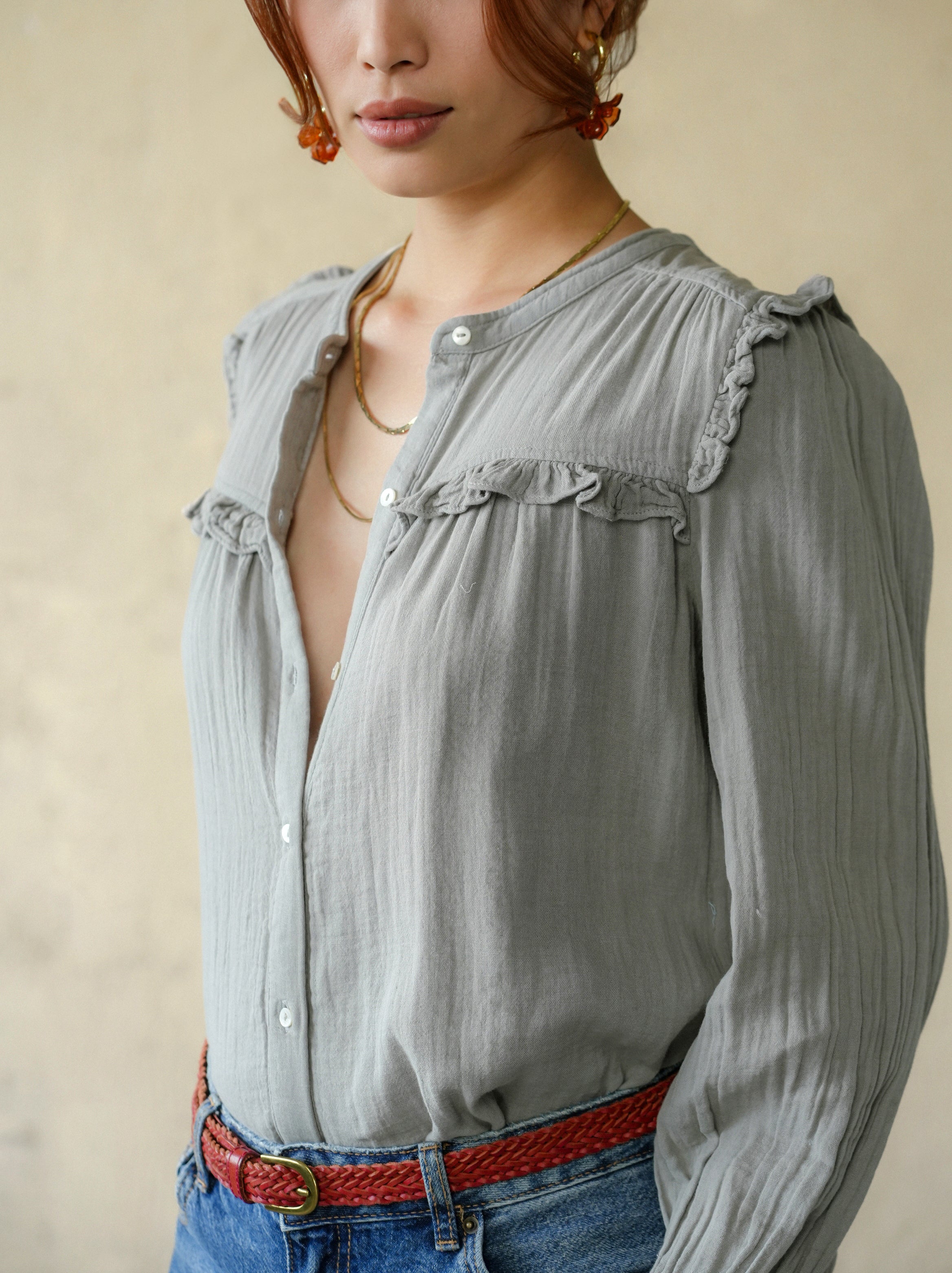 Isabella Blouse - Grey