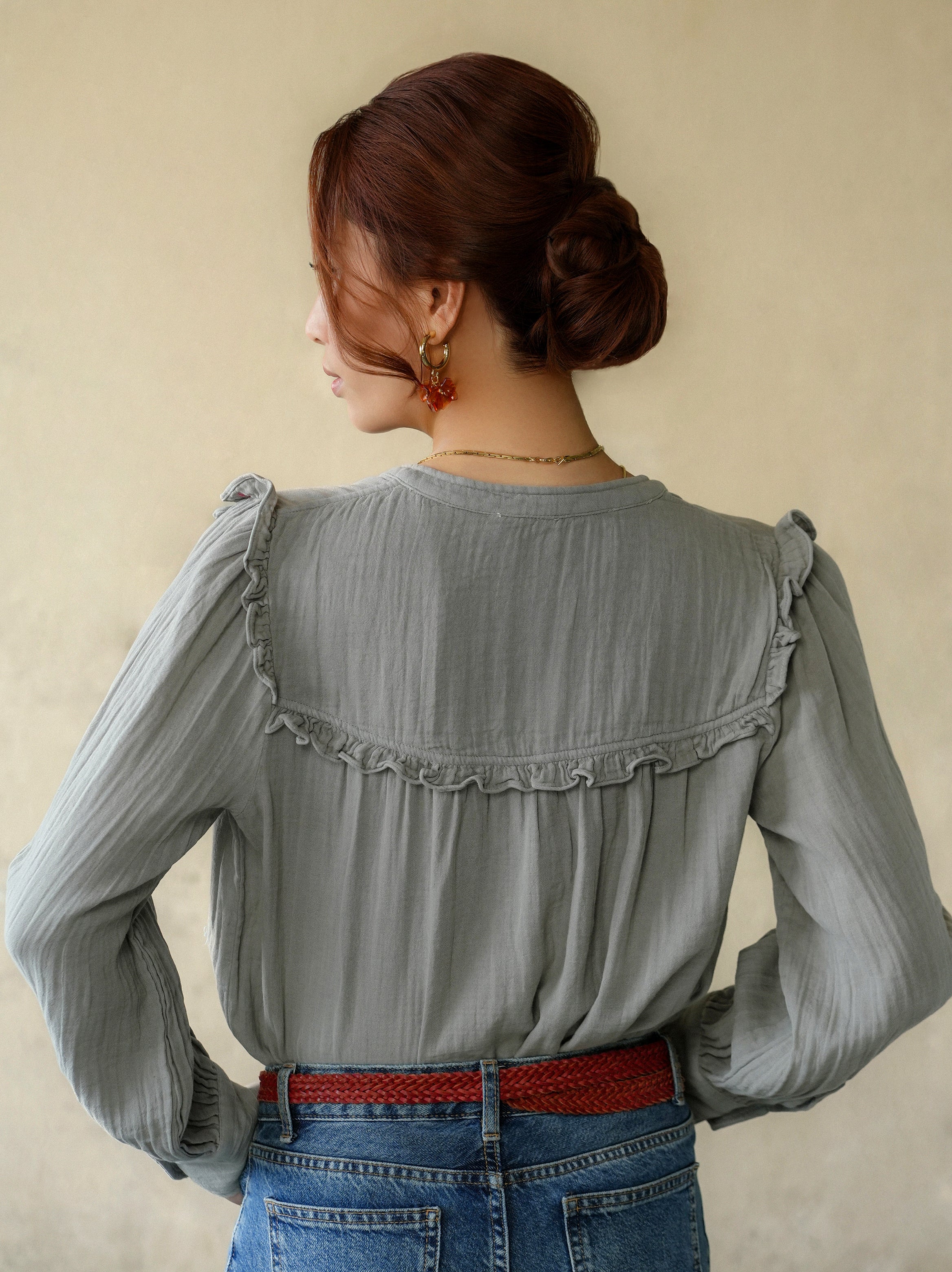 Isabella Blouse - Grey