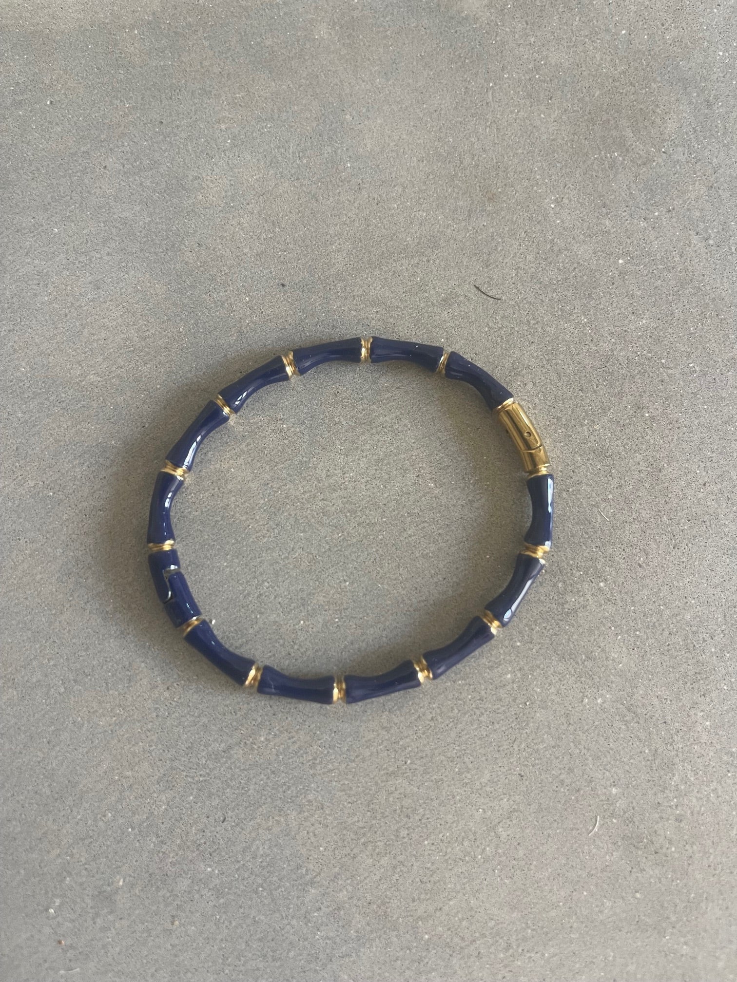 Bamboo Band Navy - Resin Coated Stainless Steel