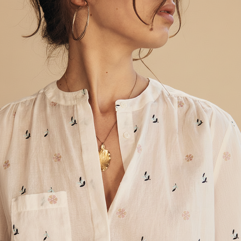 Ami Blouse Embroidered Flowers - Edited 3