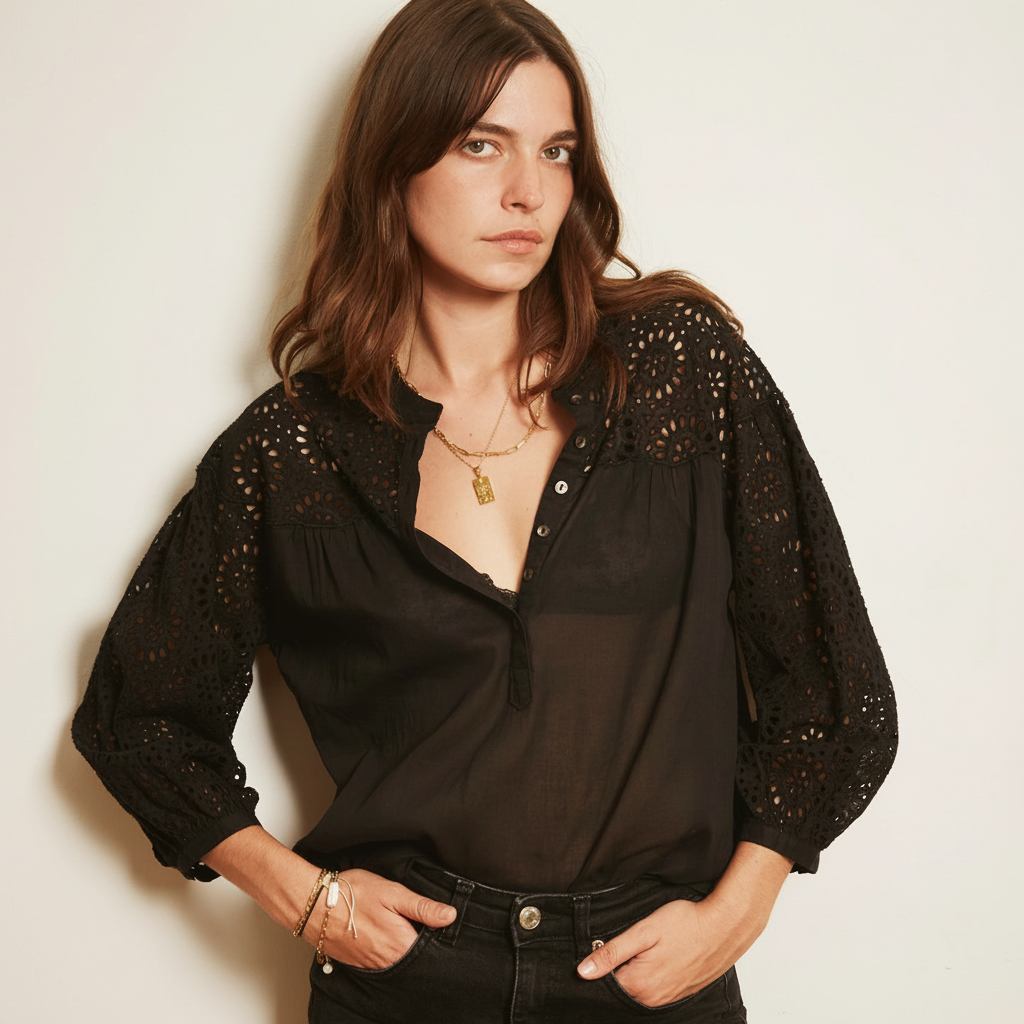 Circle Lace Blouse Black - Edited 1