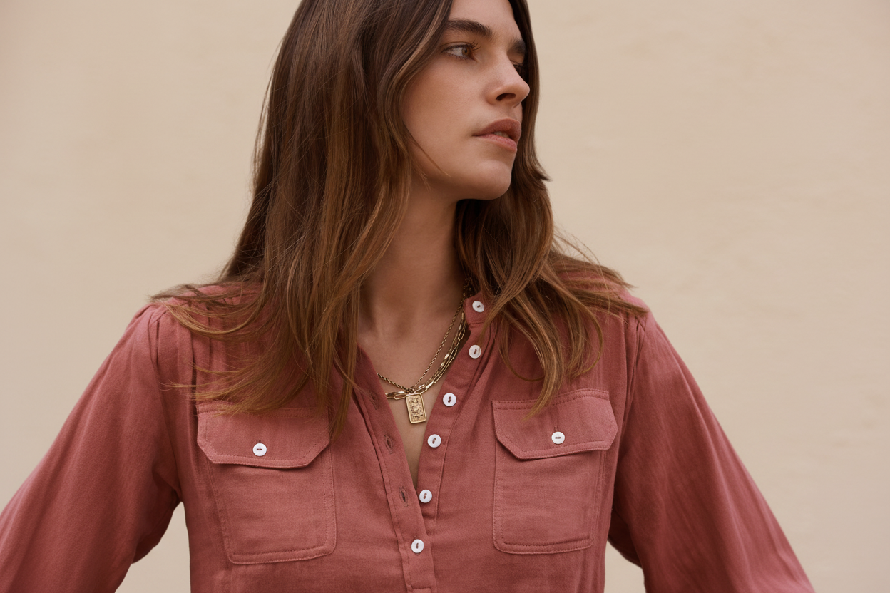 Amelie Blouse - Desert Pink